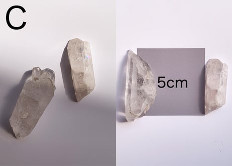 【透明なゲート】TESIMO基本ミニクリスタル2個セット（ヒマラヤ水晶・ピンクダンビュライト）