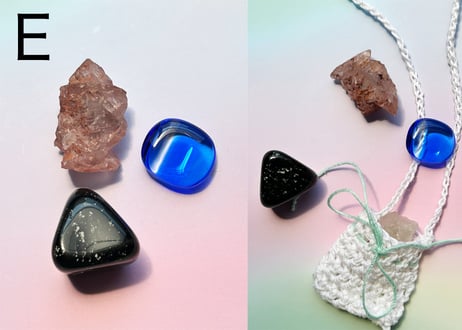 【内なる雪解けを刻むQuartz of Course】クリスタル3個セット（アイスクォーツ・シベリアンブルークォーツ・ブラックオブシディアン）