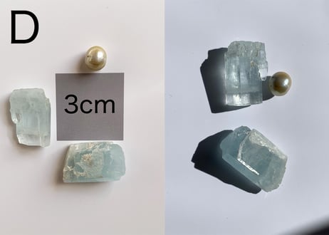 【アクアマリンの聖域】ミニクリスタル3個セット（アクアマリン2個・海洋パール）