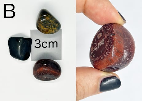 【陰陽に揺れる毛並み 虎の慧眼】クリスタル3個セット（ティグリナストーン・レッドタイガーアイ・ブルータイガーアイ）