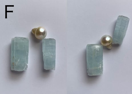 【アクアマリンの聖域】ミニクリスタル3個セット（アクアマリン・海洋パール）