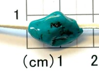 2.5mm穴　ターコイズビーズ　ナゲット　17mm　No.8473　現品