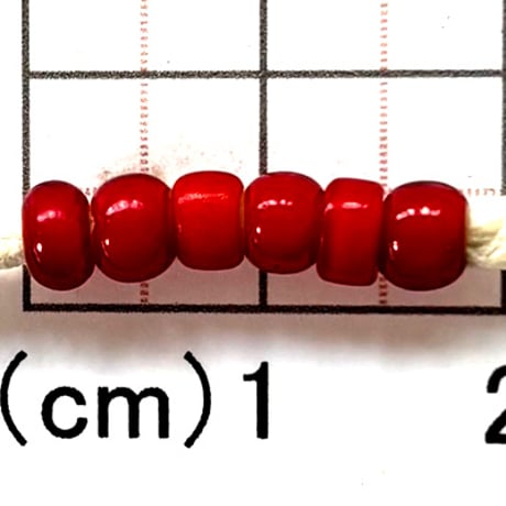 濃赤　ホワイトハーツ　6個　4.5mm　NO.1230　現品