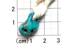 3mm穴ターコイズペンダントトップ　No.1582　現品　19mm