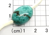 2mm穴　ターコイズビーズ　タンブル　No.5952　21mm　現品