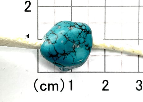 4mm穴　ターコイズビーズ　ナゲット　No.1406　17mm　現品