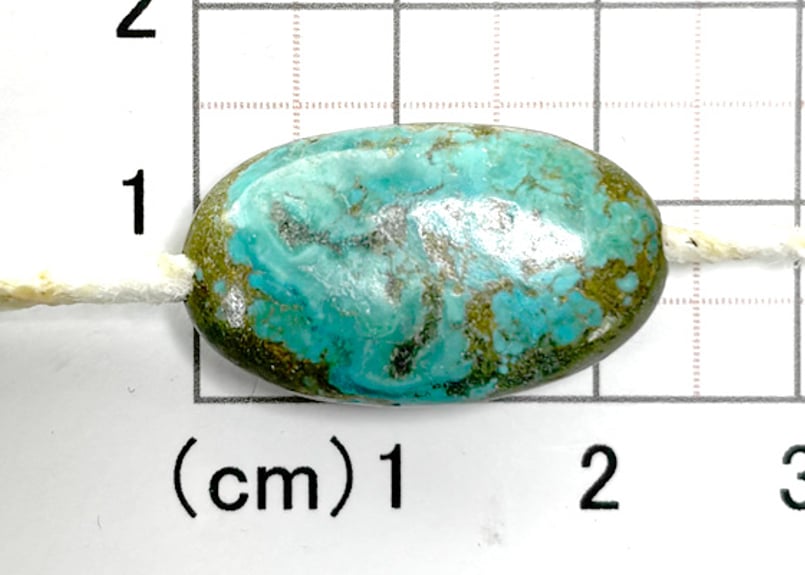 2mm穴 ターコイズビーズ タンブル No.1408 25mm 現品 | Beads NAPI
