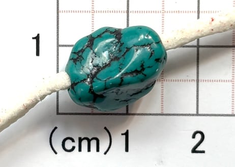 2.5mm穴　ターコイズビーズ　ナゲット　15mm　No.8860　現品