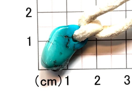 3mm穴ターコイズペンダントトップ　No.1582　現品　19mm