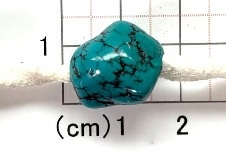 3mm穴　ターコイズビーズ　ナゲット　No.1505　17mm　現品