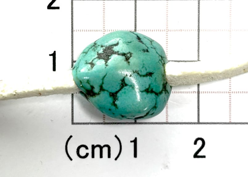 3mm穴 ターコイズビーズ ナゲット No.1407 16mm 現品 | Beads NAPI