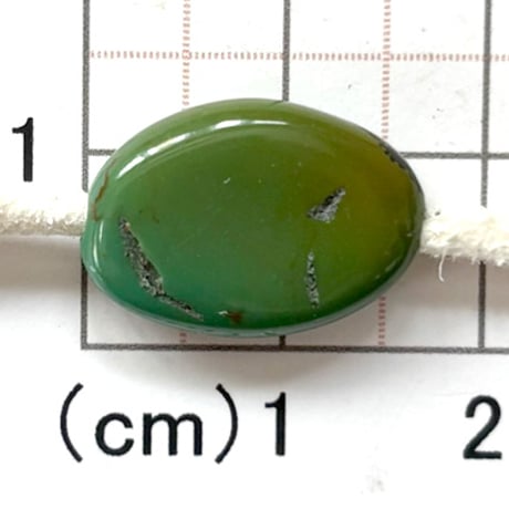 2mm穴　ターコイズビーズ　タンブル　No.8890　17mm　現品