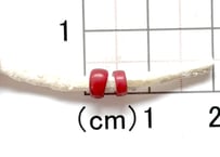 金赤ホワイトハーツ　2個　　4.5mm　NO.1467 　現品