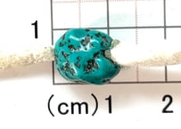 2.5mm穴　ターコイズビーズ　ナゲット　12mm　No.1428　現品