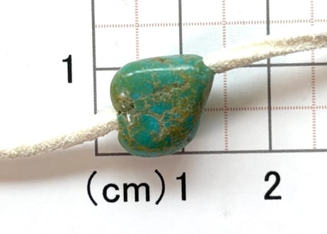 2mm穴　ターコイズビーズ　ナゲット　14mm　No.8639　現品