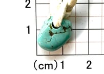 3mm穴ターコイズペンダントトップ　No.1419　現品　15mm