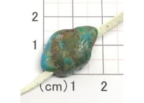 2mm穴　ターコイズビーズ　ナゲット　23mm　No.4965　現品
