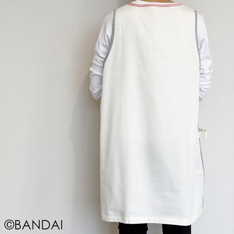 【特別SALE】 くまのがっこう 保育士エプロン はなかんむり グレー/アイボリー