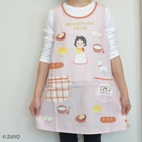 2026春夏新作 保育士エプロン アルプスの少女ハイジ（ピンク）サイドボタン SA44218-61