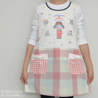 2025春夏新作 保育士エプロン ペコちゃん&サンリオキャラクターズ PKA43977-51 サイドボタン
