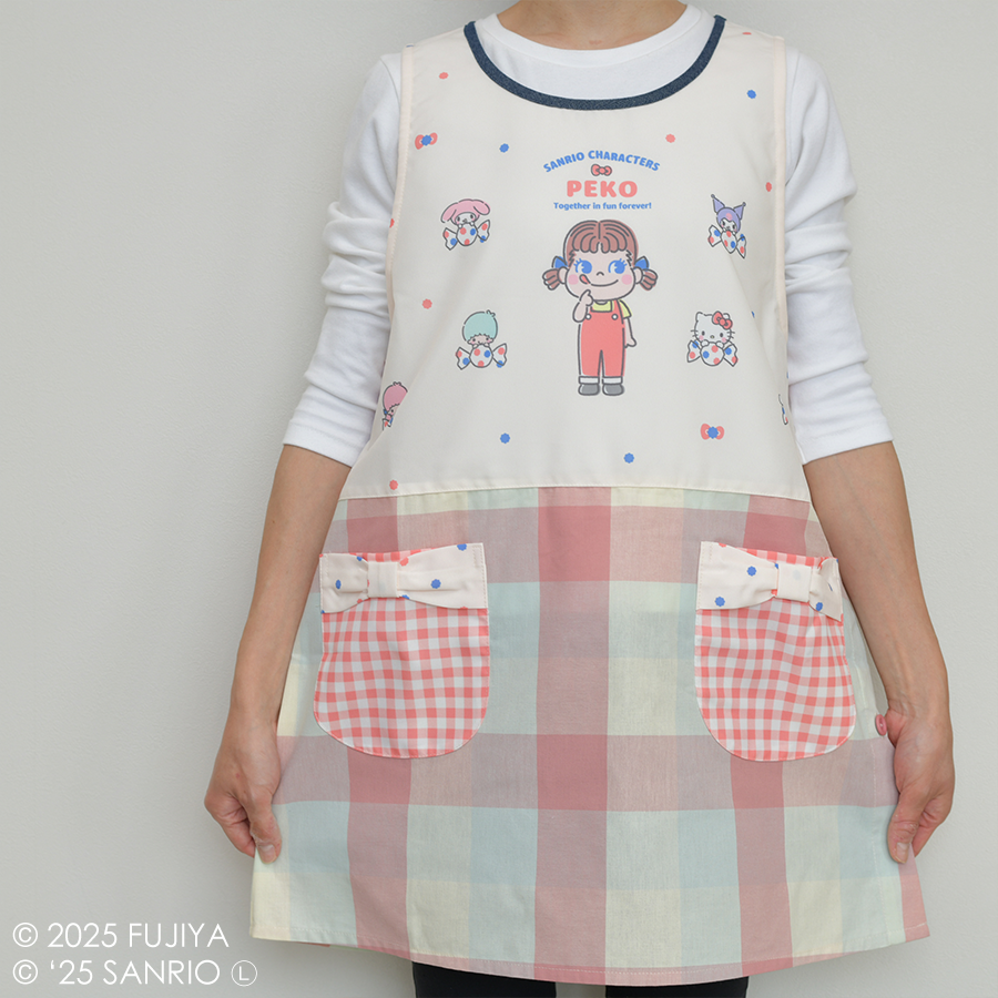 サンリオ　風の子さっちゃん　エプロン sanrio エプロン 女の子 キッズ ジュニア 150cm サンリオ