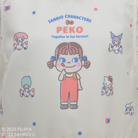 2025春夏新作 保育士エプロン ペコちゃん&サンリオキャラクターズ PKA43977-51 サイドボタン