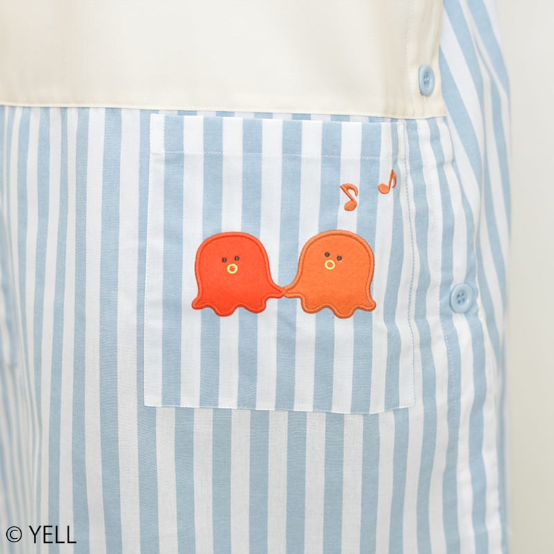 2025春夏新作 保育士エプロン つぶらな瞳のお弁当箱 TBA43916-51 M-L