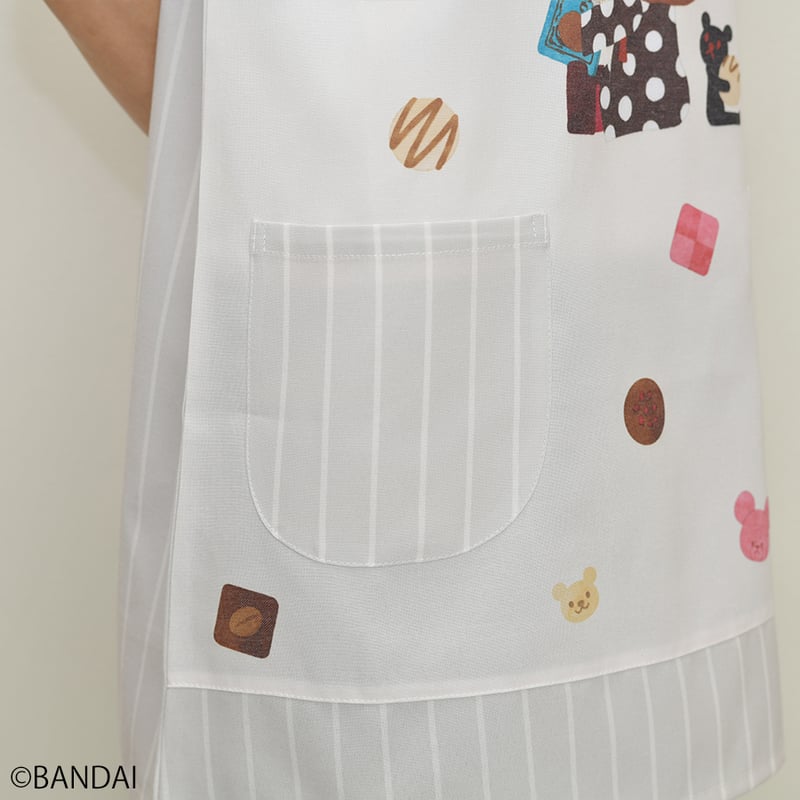 2026春夏新作 保育士エプロン くまのがっこう JA44128-61 サイドボタン