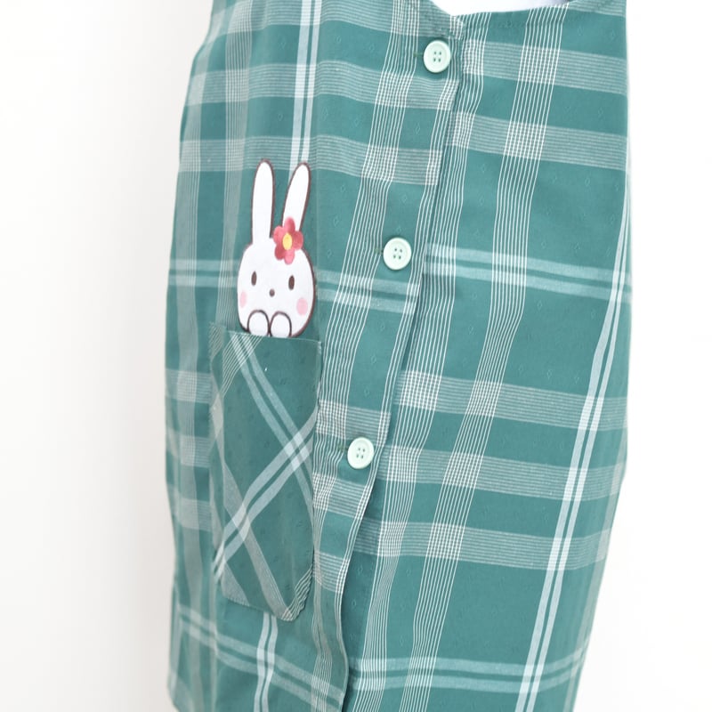 CUNE ウサギロゴ付きエプロン オリーブグリーン 5月中旬入荷予定】 _ フルエプロン サビーヌ _ オリーブグリーン