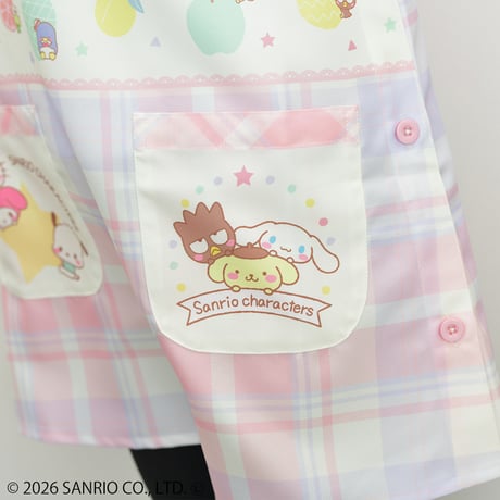 2026春夏新作 保育士エプロン サンリオキャラクターズ 26614168 サイドボタン