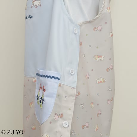 2025春夏新作 保育士エプロン アルプスの少女ハイジ SA43903-51 サイドボタン