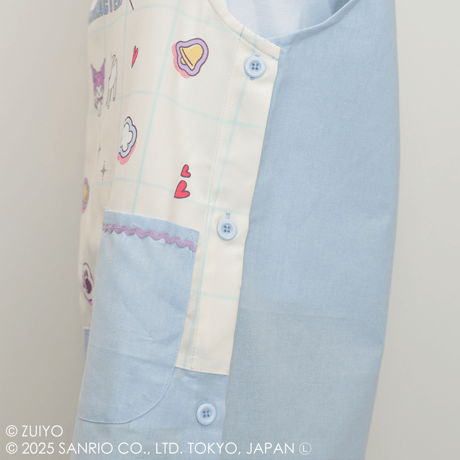 2025春夏新作 保育士エプロン アルプスの少女ハイジ&サンリオキャラクターズ SA43967-51 サイドボタン