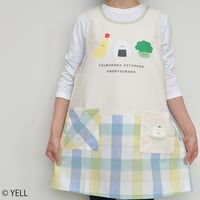 2025春夏新作 保育士エプロン つぶらな瞳のお弁当箱 TBA43915-51 M-L サイドボタン