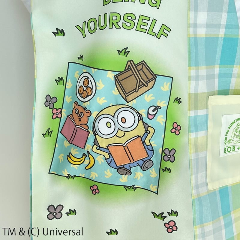 2023春夏新作 保育士エプロン ミニオンズ グリーンエプロン | 保育士  