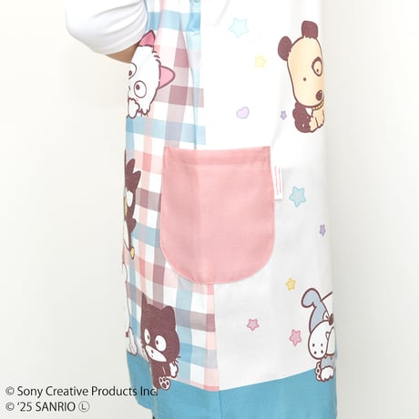 2026春夏新作 保育士エプロン タマアンドフレンズ×サンリオキャラクターズ TFA44106-52 背中ボタン