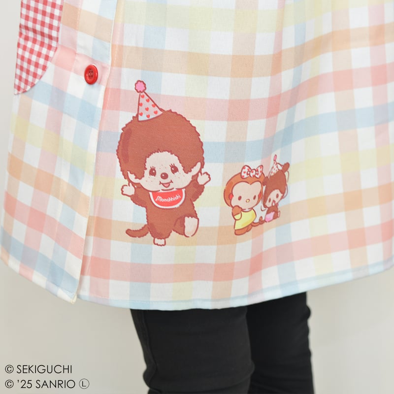 2026春夏新作 保育士エプロン モンチッチ×ハローキティ MA44137-61