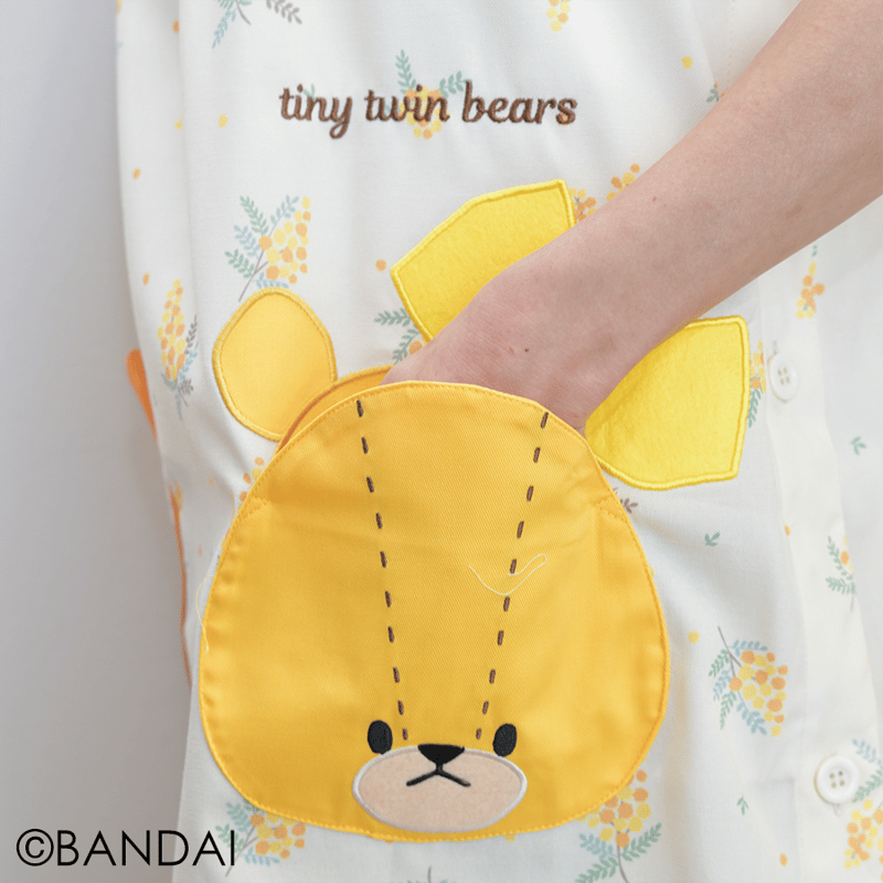 2025春夏新作 保育士エプロン くまのがっこう JA43837-51 サイドボタン