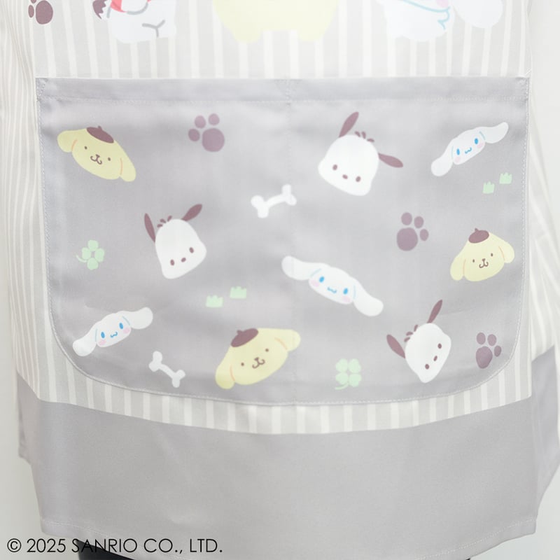 ショート丈】 2025秋冬新作 保育士エプロン サンリオ ポチャッコ