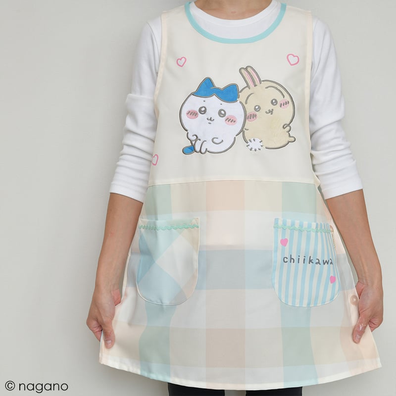 2025秋冬新作 保育士エプロン ちいかわ HA44038-52 サイドボタン