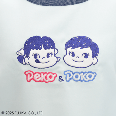 2025春夏新作 保育士エプロン ペコちゃん&ポコちゃん PKA43944-51 サイドボタン