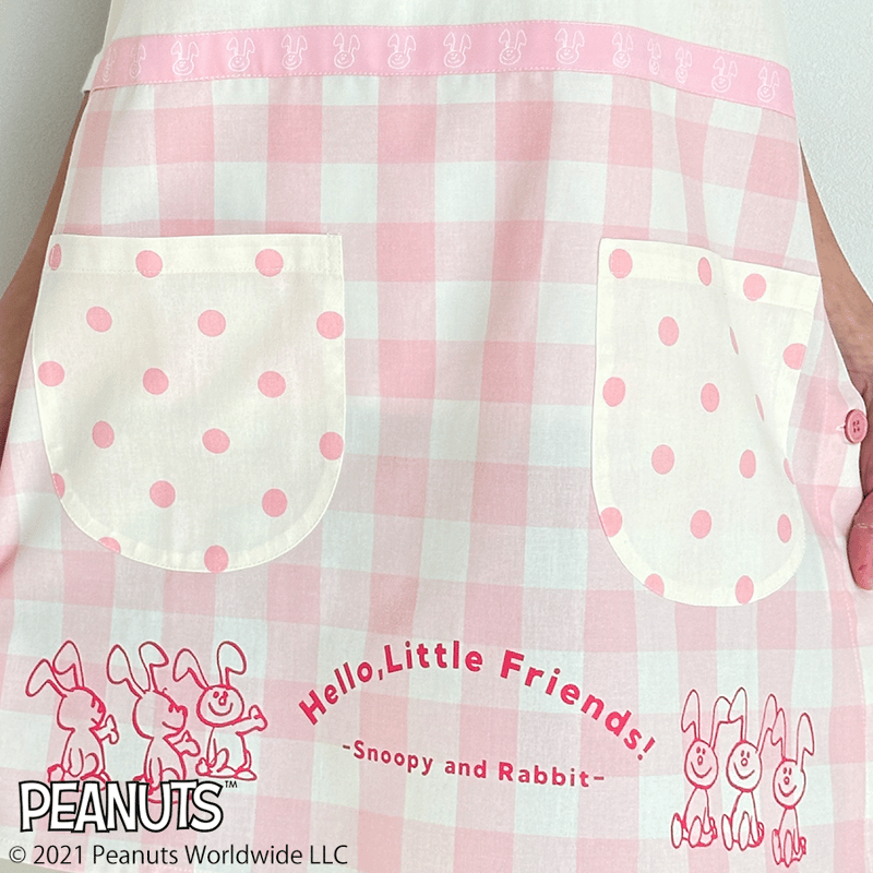 2023春夏新作 保育士エプロン スヌーピー うさぎエプロン | 保育士