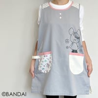 【特別SALE】 くまのがっこう 保育士エプロン はなかんむり グレー/アイボリー