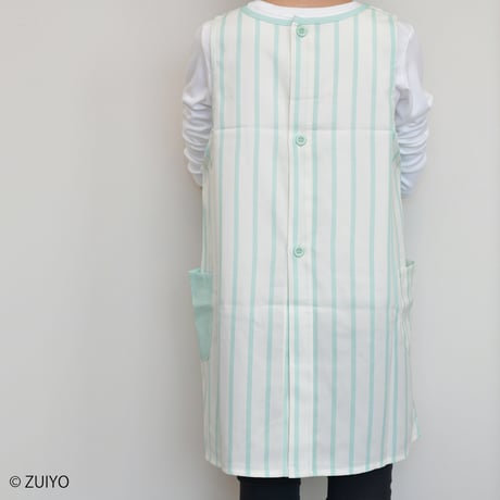 2026春夏新作 保育士エプロン アルプスの少女ハイジ（グリーン）背中ボタン SA44220-61
