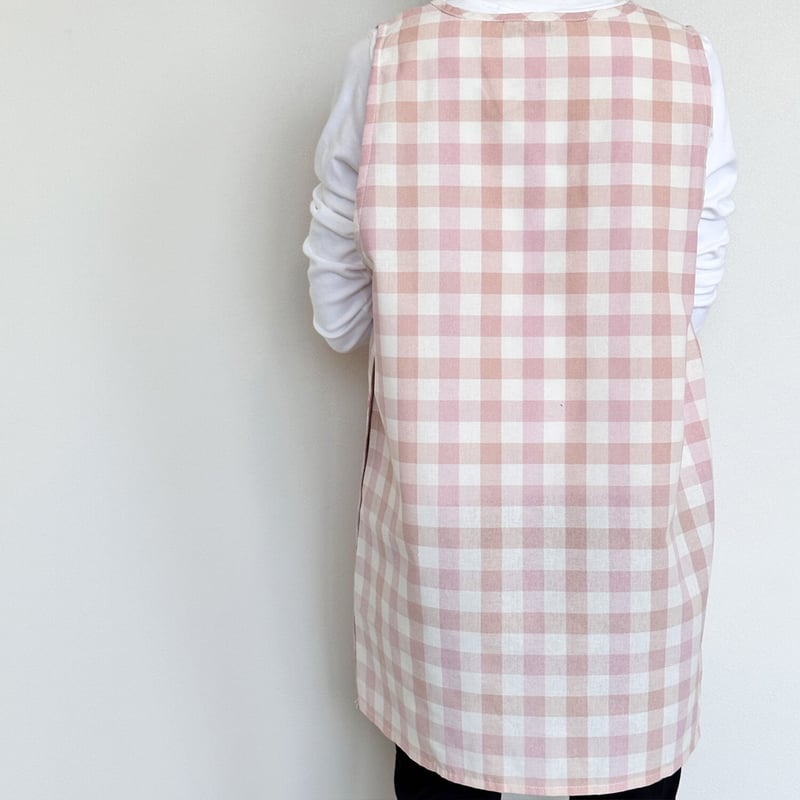 ママちゃんページ エプロン2点 アビチュアル バンダナ・巾着付きキッズエプロンセット Mサイズ