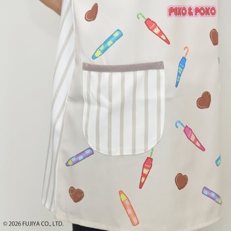 2026春夏新作 保育士エプロン ペコちゃん PEKO&POKO サイドボタン PKA44234-61
