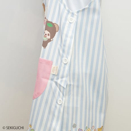 2026春夏新作 保育士エプロン モンチッチ サイドボタン MA44192-61