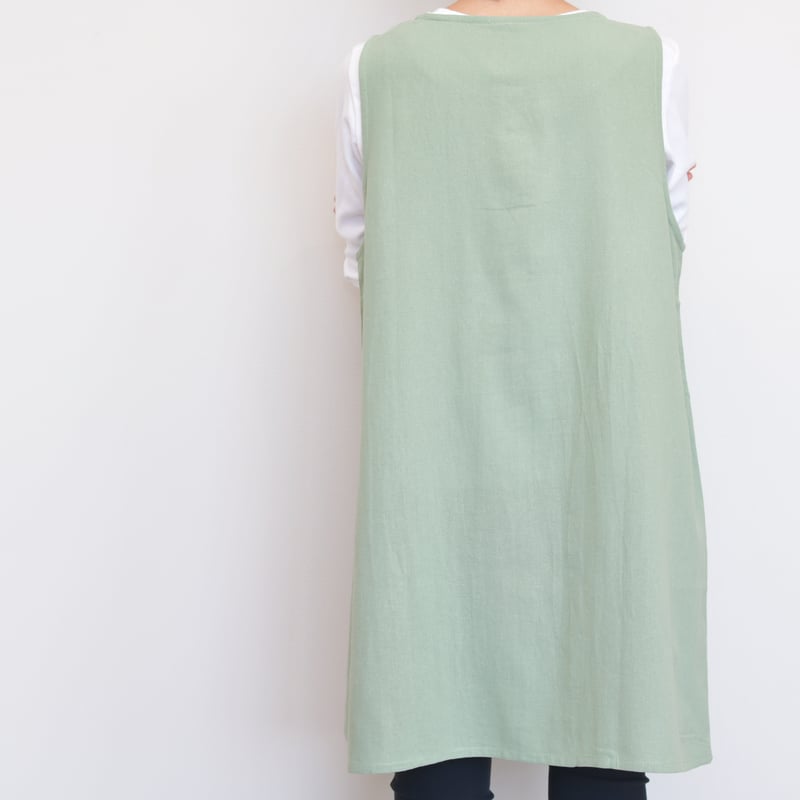 2024新作 【VivresaVie】小花刺繍チュニック（グリーン） M-L