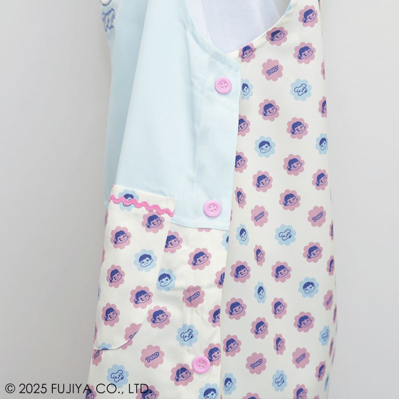 エプロン　ペコちゃんチャレンジ 2025春夏新作 保育士エプロン ペコちゃん&ポコちゃん PKA43944