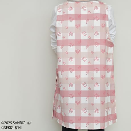 2025春夏新作 保育士エプロン モンチッチ✕ハローキティ MA43961-51 M-L サイドボタン