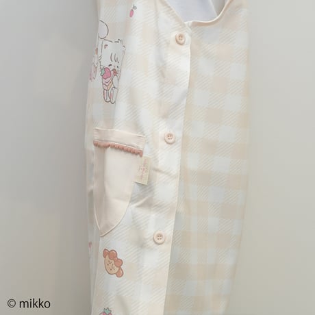 2026春夏新作 保育士エプロン リルアラモード FI44195-61 サイドボタン